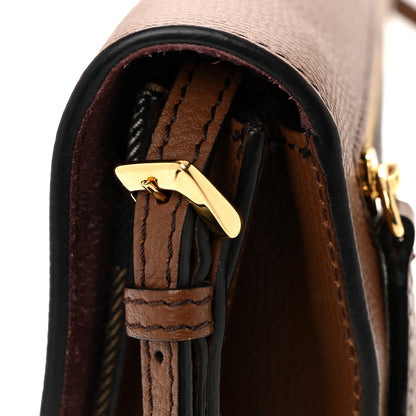 Burberry Derby Calfskin House Check Small Macken Crossbody Bag Tan 10 of 10