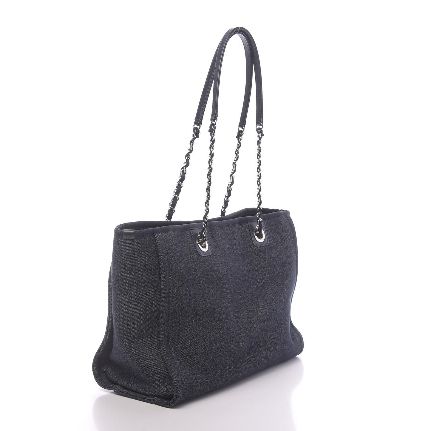 Denim Small Deauville Tote Blue Orange