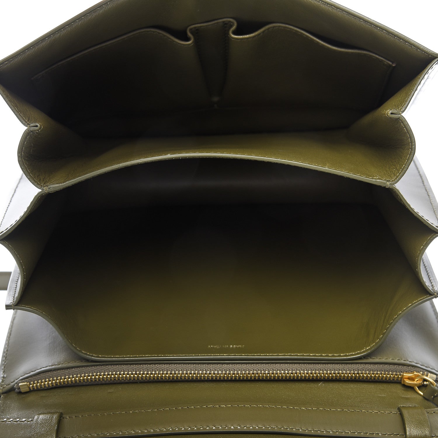 Celine Box Calfskin Classic Box Medium Flap Bag Army Green 5 of 9