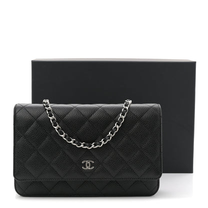 Chanel Caviar Quilted Wallet on Chain WOC Black 11 of 11