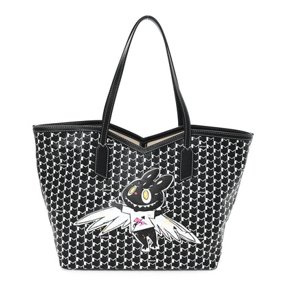 Moynat X KASING LUNG Calfskin Canvas M Labubu Tote MM Black 1 of 10