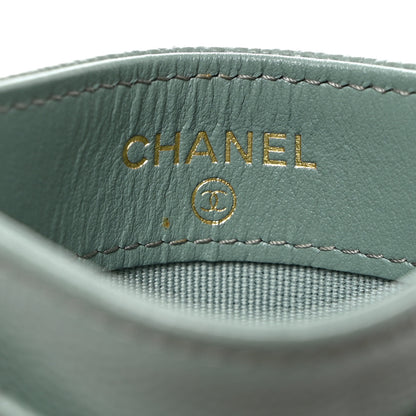 Chanel Caviar Quilted Card Holder Light Blue 6 of 10