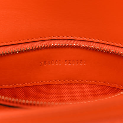 Gucci GG Monogram Textured Dollar Calfskin Small Luce Shoulder Bag Orange 5 of 9