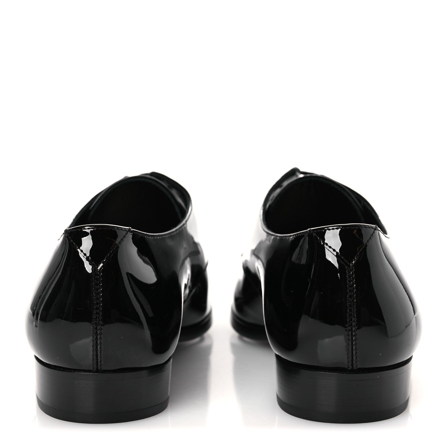 Saint Laurent Patent Calfskin Mens Wyatt Derby Lace Up Shoes 44.5 Black 6 of 11