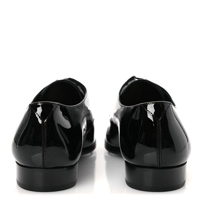 Saint Laurent Patent Calfskin Mens Wyatt Derby Lace Up Shoes 44.5 Black 6 of 11