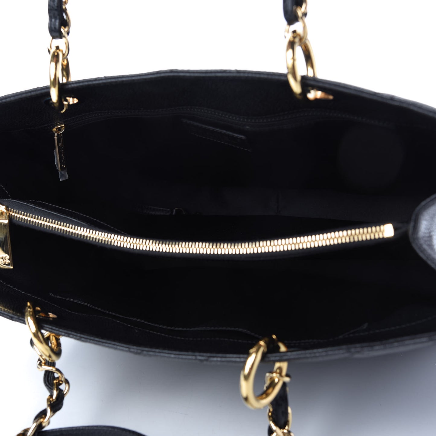 Caviar Quilted Grand Shopping Tote GST Black