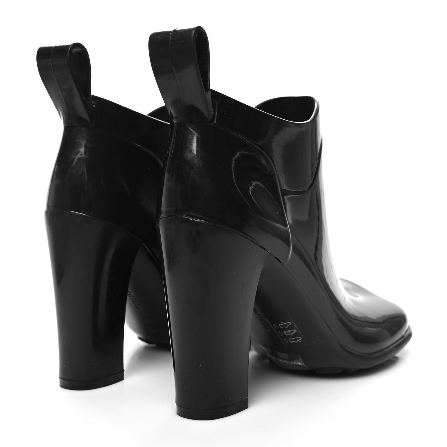 Rubber Shine Ankle Boots 37 Black
