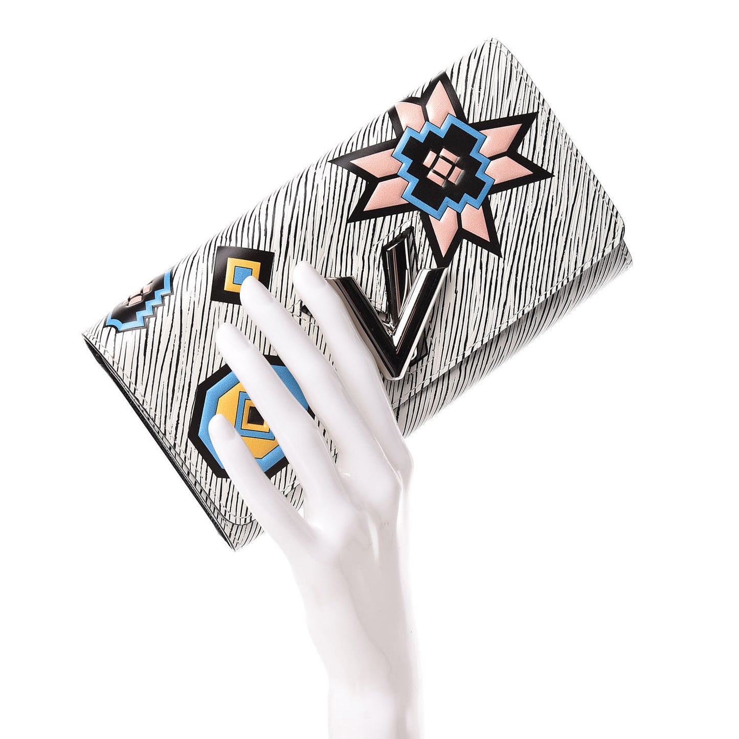 Epi Azteque Twist Wallet White