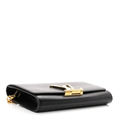 Louis Vuitton Calfskin Chain Louise MM Black 4 of 11