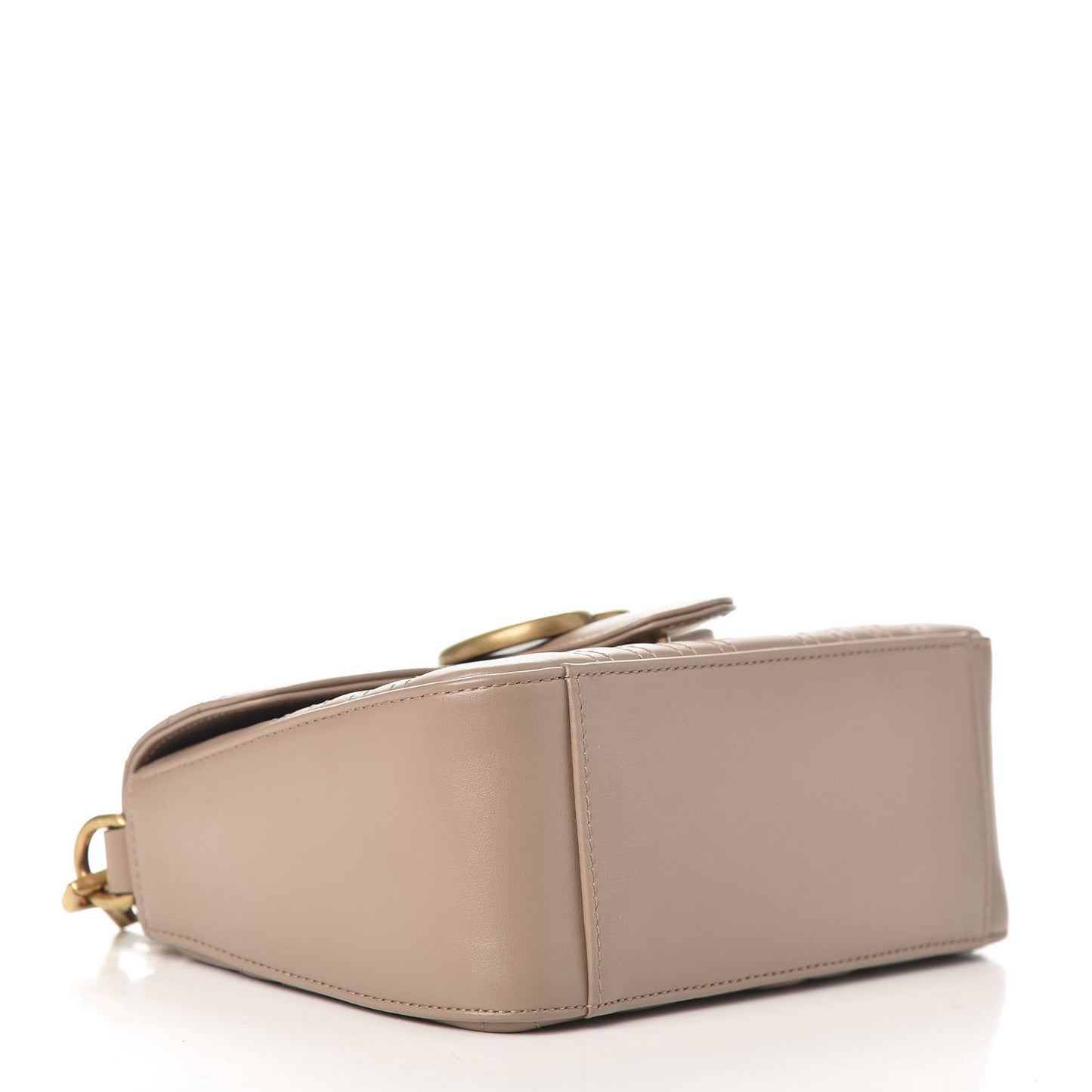 Calfskin Matelasse Mini GG Marmont Top Handle Shoulder Bag Porcelain Rose