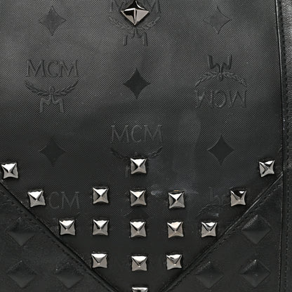 MCM Visetos Medium Stud Traveler Weekender Duffle Bag Black 12 of 12