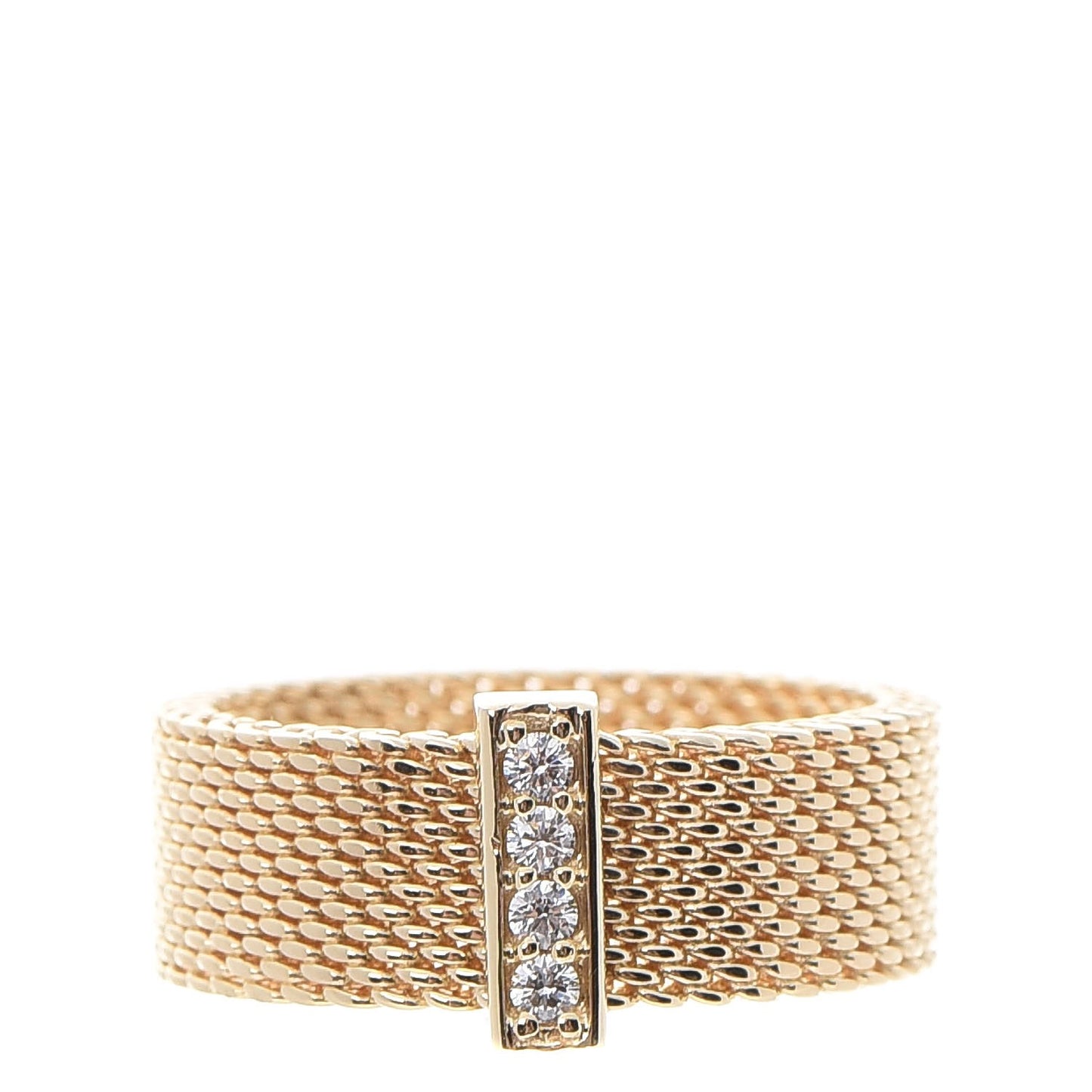 18K Yellow Gold 4 Diamond Somerset Ring 49 5
