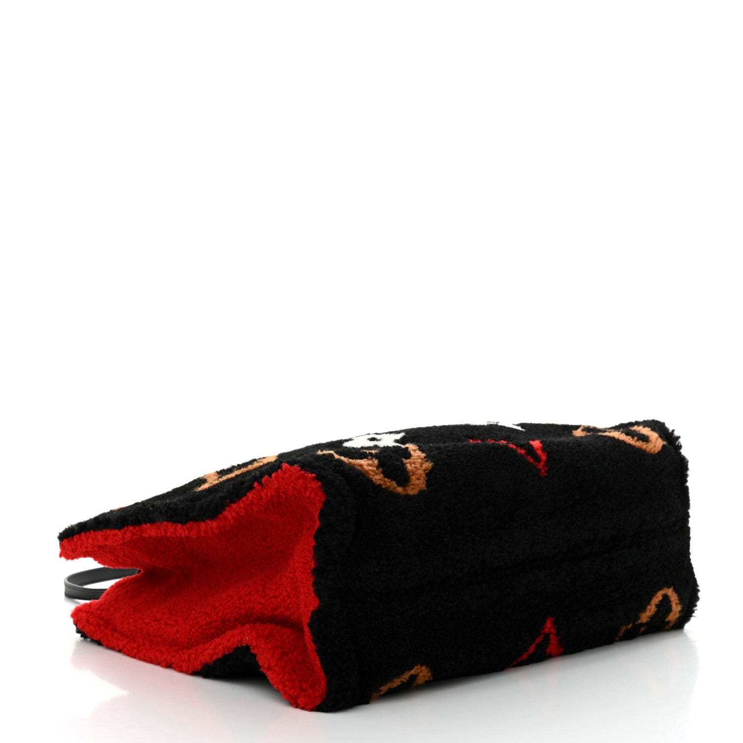 Louis Vuitton Shearling Monogram Giant Teddy Onthego GM Black Red 4 of 10