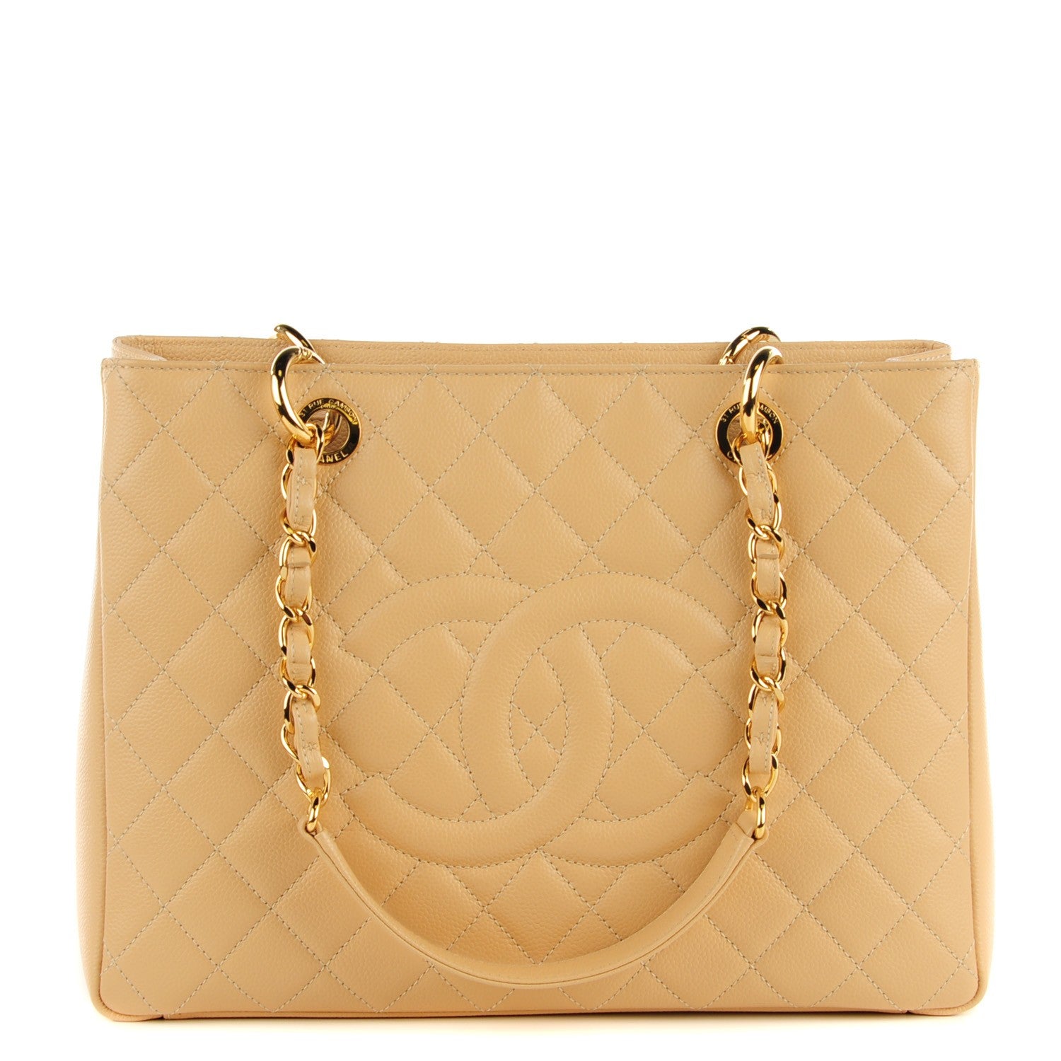 Chanel Caviar Quilted Grand Shopping Tote GST Beige Clair 1 of 7