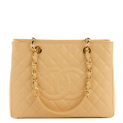 Chanel Caviar Quilted Grand Shopping Tote GST Beige Clair 1 of 7