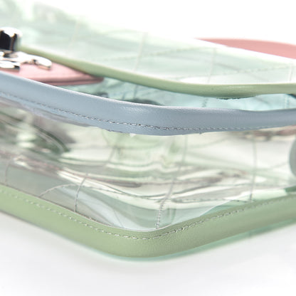 Chanel Lambskin PVC Quilted Mini Coco Splash Flap Blue Green 9 of 9