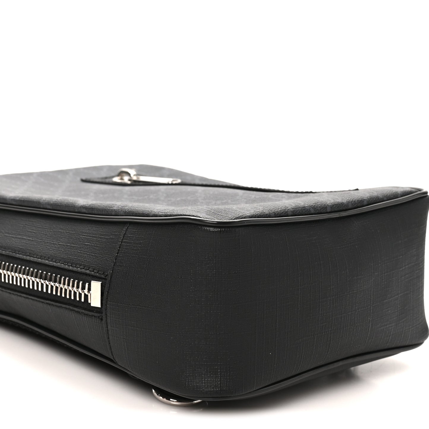 GG Supreme Monogram Web Belt Bag Black Grey