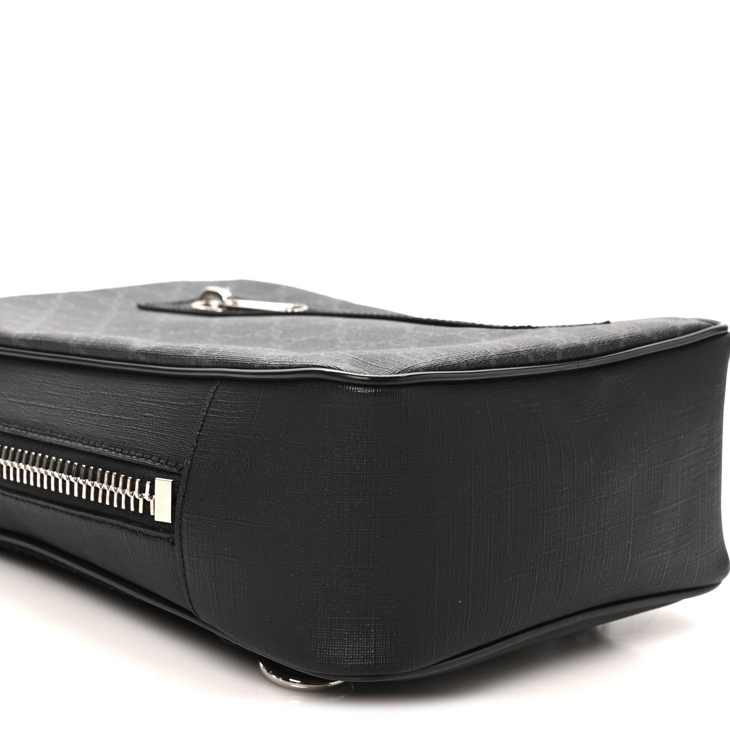 Gucci GG Supreme Monogram Web Belt Bag Black Grey 9 of 10