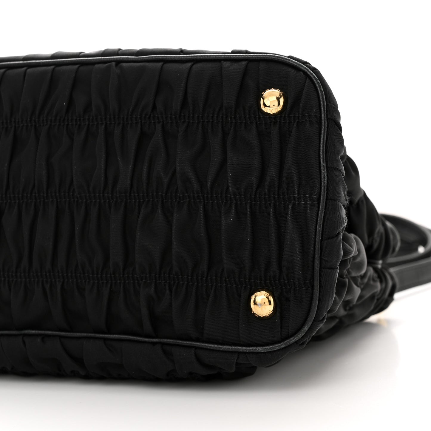 Tessuto Nylon Gaufre Small Tote Black