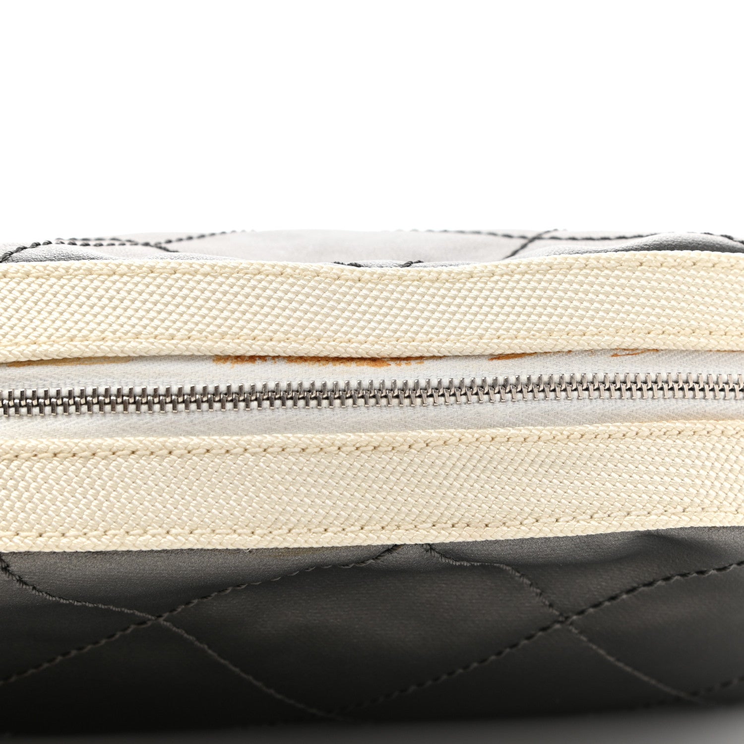 Chanel Coated Canvas Paris Biarritz Makeup Pouch Silver 8 of 11