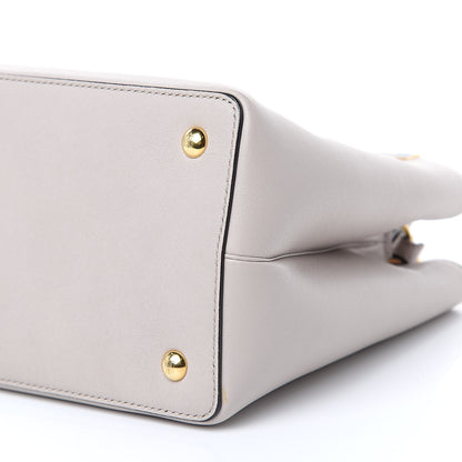 Fendi Vitello Dolce Century Petite 2Jours Tote Grigio Polvere Ciclamino 10 of 11