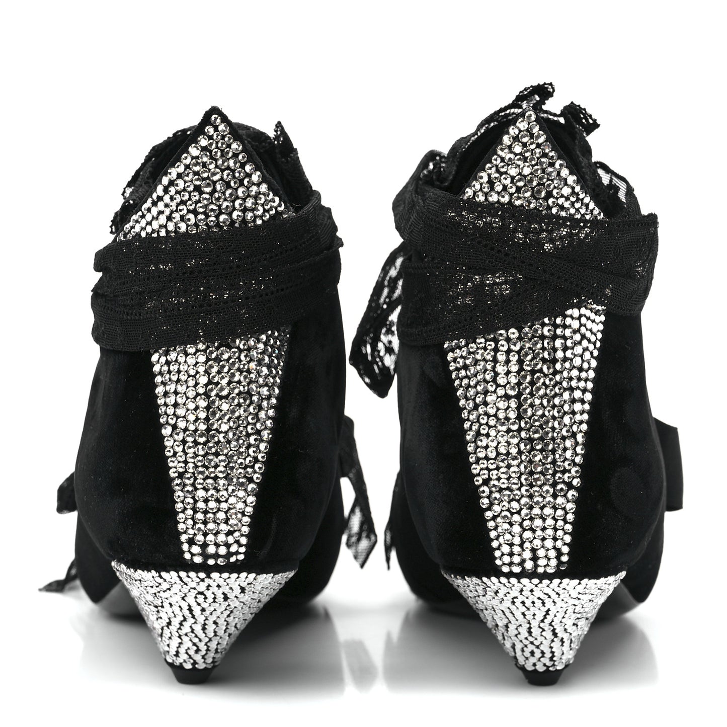 Velluto Master Crystal Embellished Blaze 45 La Strass Ankle Boots 39 Black