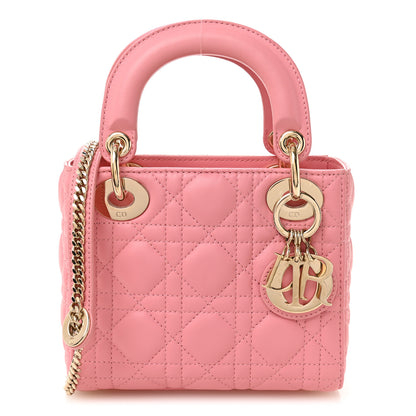 Christian Dior Lambskin Cannage Mini Lady Dior Light Pink 1 of 10
