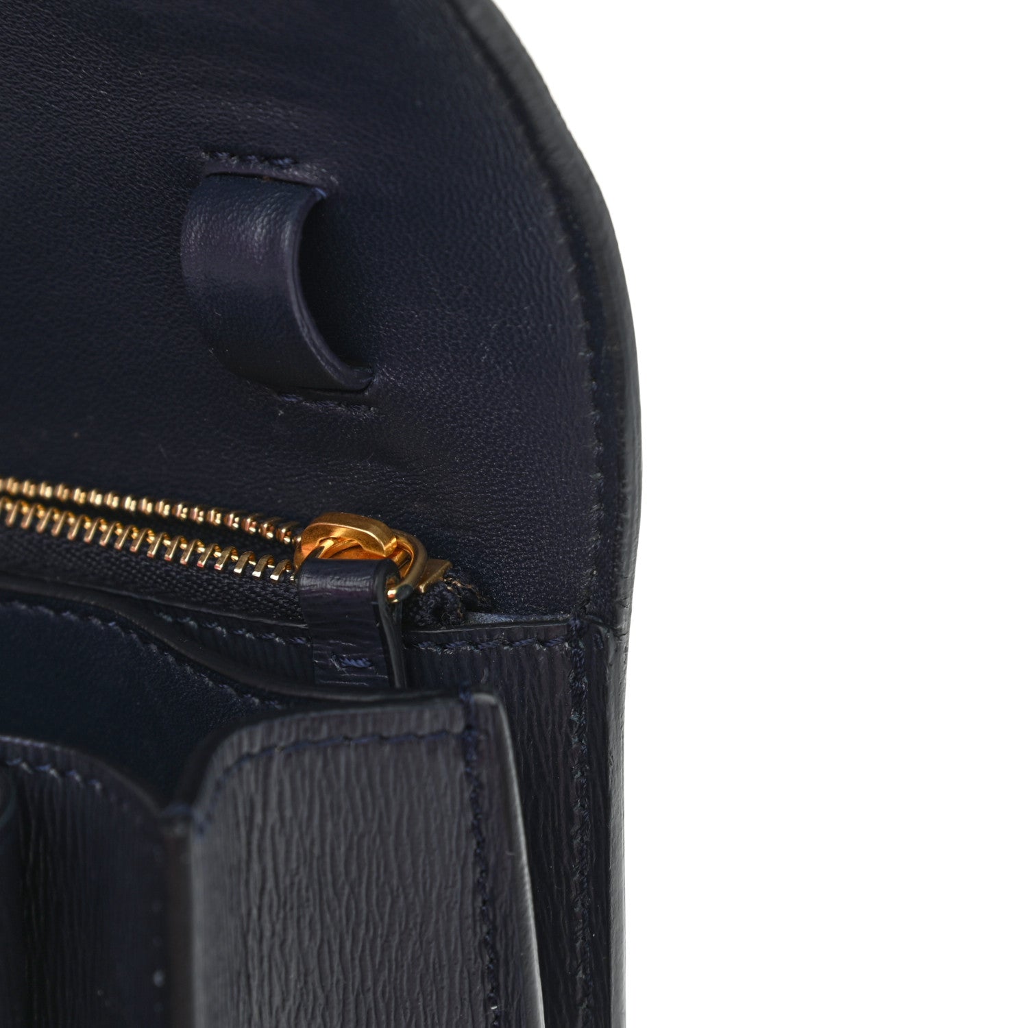 Celine Liege Calfskin Medium Classic Box Flap Bag Dark Blue 12 of 13
