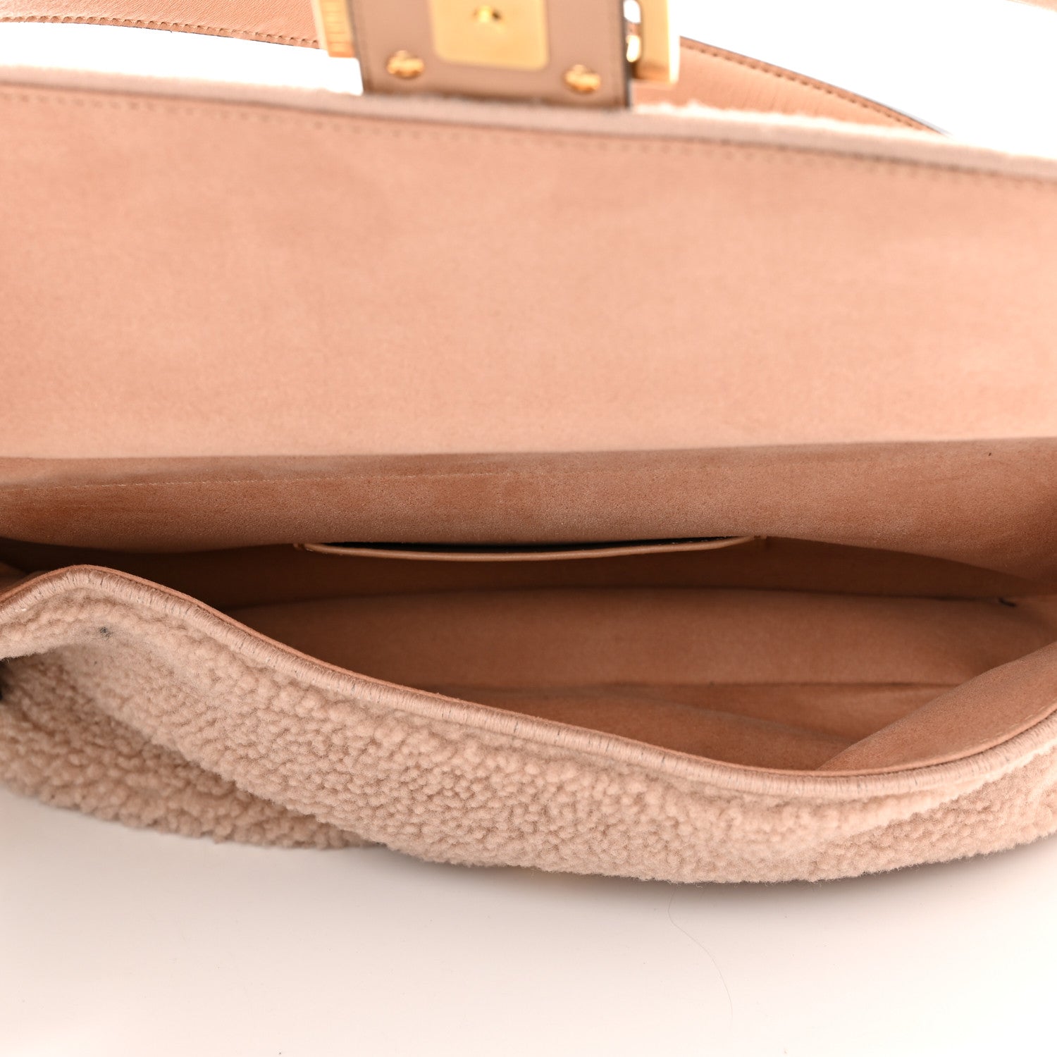 Fendi Shearling Nappa Multi Baguette Rosa Plaster 4 of 10