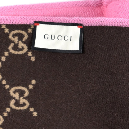 Gucci Wool Silk GG Monogram Ripon Simple Scarf Roseate 4 of 4