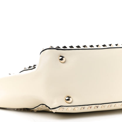 Valentino Garavani Vitello Small Rockstud Tote Ivory 10 of 13