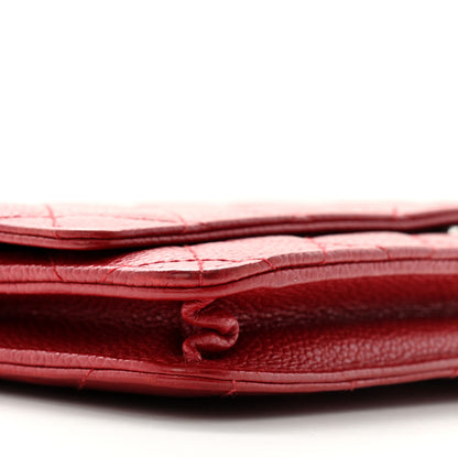 Chanel Caviar Quilted Wallet on Chain WOC Red 10 of 12