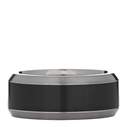 David Yurman Black Titanium 8.5mm Beveled Band Ring 54 7 1 of 4