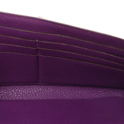 Hermes Chevre Mysore Kelly Longue Wallet Violet 5 of 7