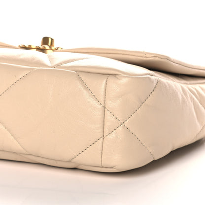 Chanel Lambskin Quilted Medium Chanel 19 Flap Beige 11 of 11