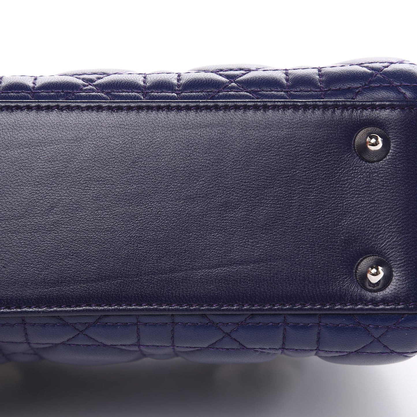 Lambskin Cannage Small Lucky Badges My Lady Dior Navy