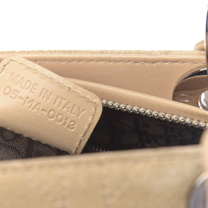 Christian Dior Suede Cannage Medium Lady Dior Beige 7 of 16