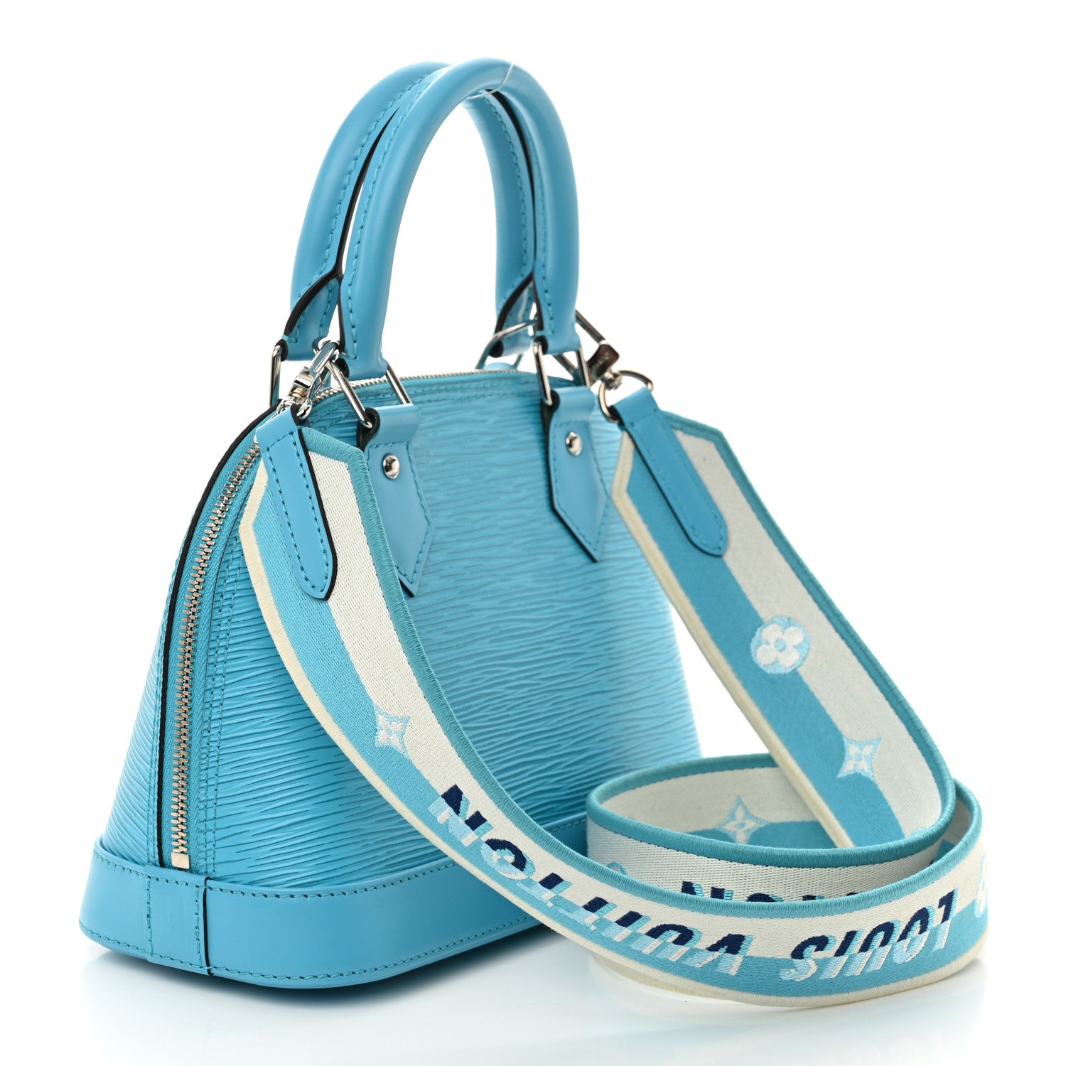 Louis Vuitton Epi Jacquard Alma BB Turquoise 3 of 9