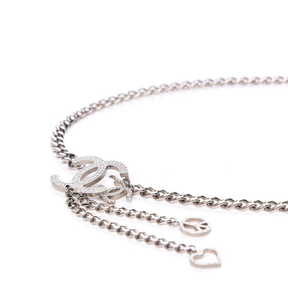 Chanel Crystal CC Chain Belt 90 Silver 3 of 4