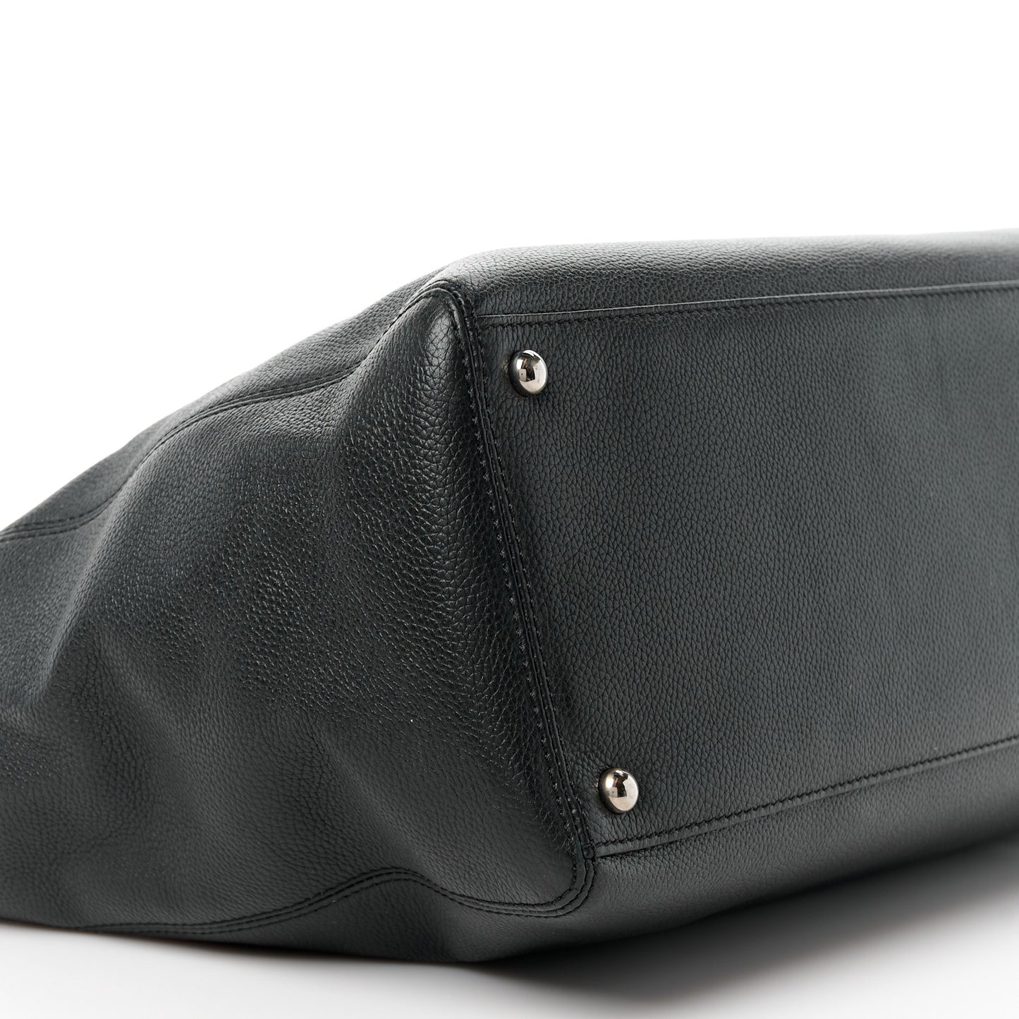 Calfskin Cerf Executive Shopper Tote Black