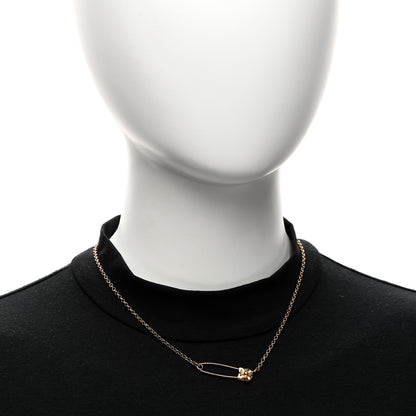 Chrome Hearts 22K Yellow Gold Safety Pin Chain Necklace 2 of 5