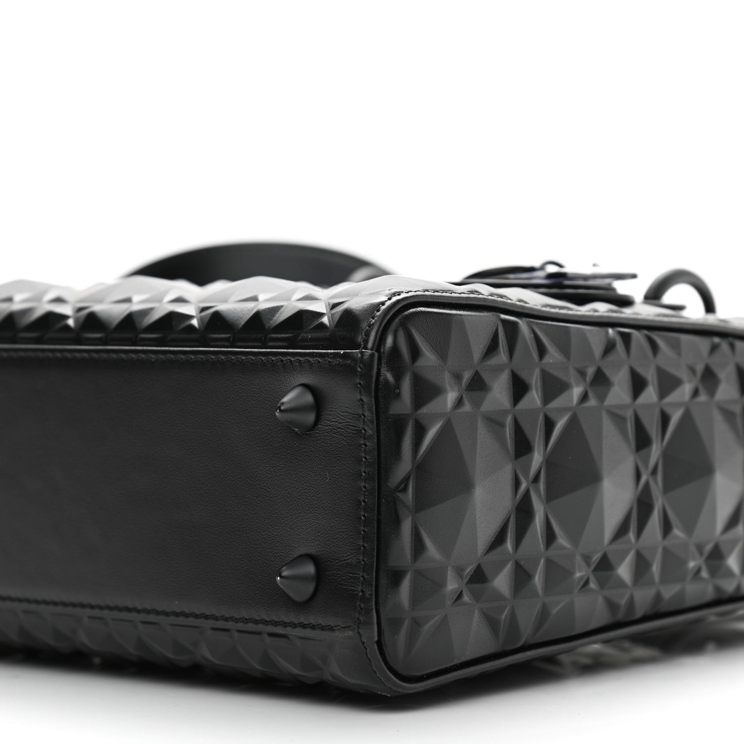Calfskin Cannage Diamond Small My ABCDior Lady Dior Black