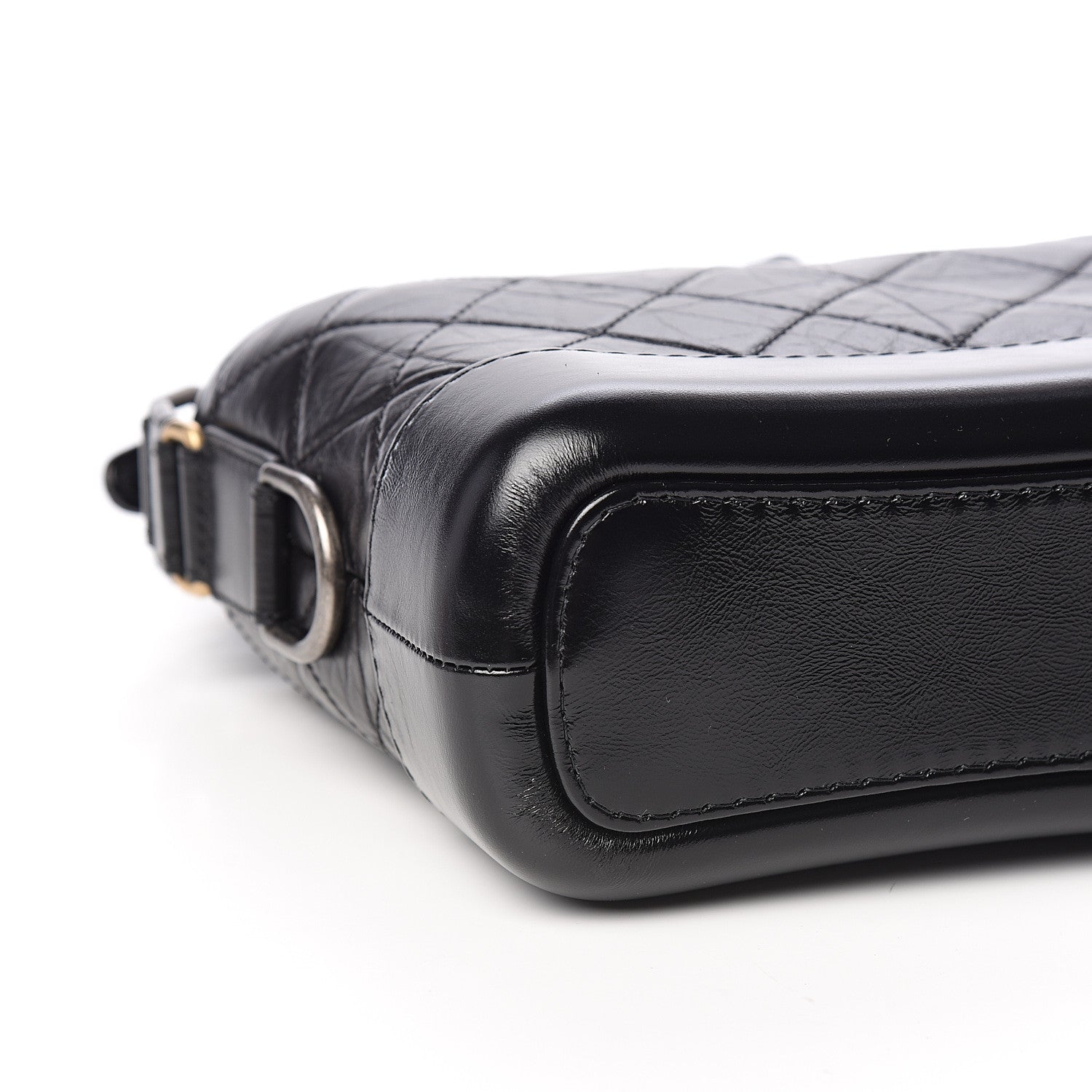 Chanel Aged Calfskin Quilted Small Gabrielle Hobo Black 7 of 10