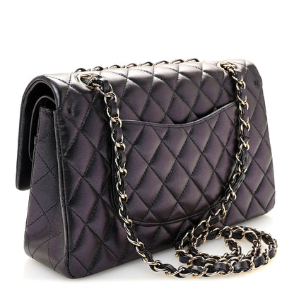 Chanel Iridescent Lambskin Quilted Medium Double Flap Black 3 of 10