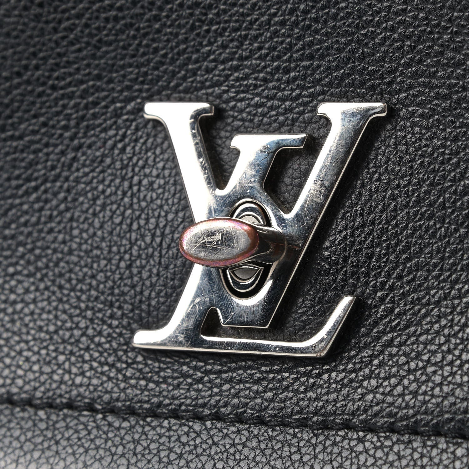 Louis Vuitton Calfskin Lockme II Chain Bag BB Black 7 of 7