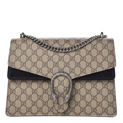 Gucci GG Supreme Monogram Medium Dionysus Shoulder Bag Black 1 of 11