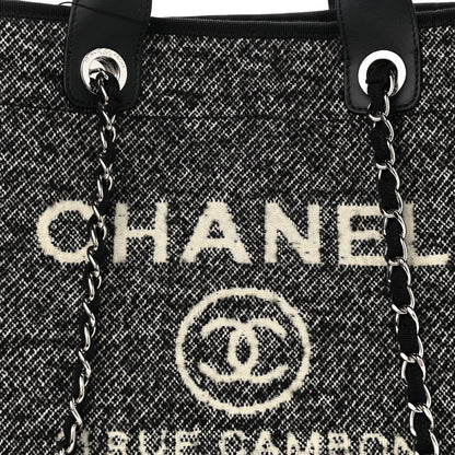 Chanel Mixed Fibers Calfskin Medium Deauville Tote Black 8 of 10