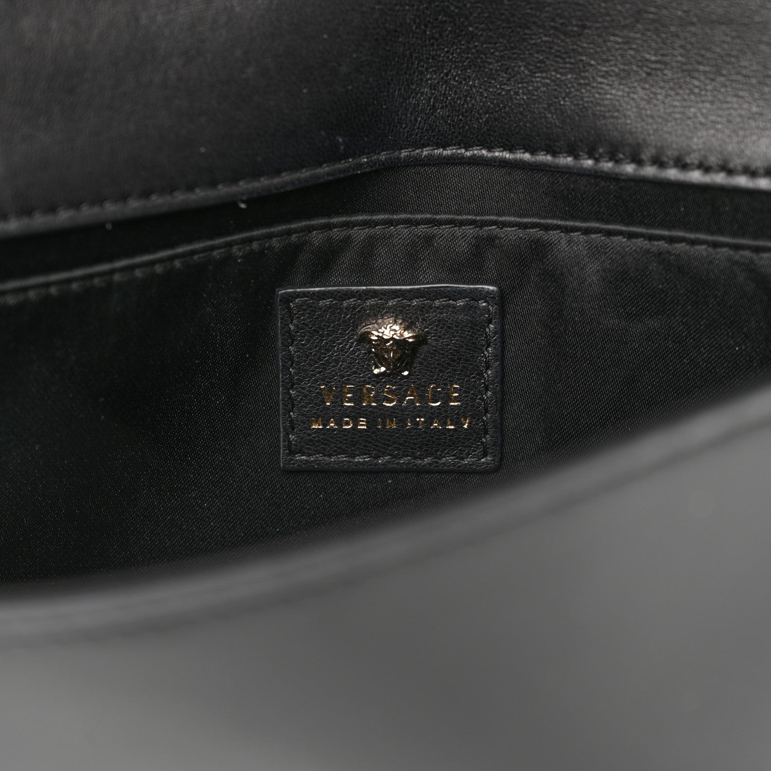 Versace Patent Palazzo Medusa Chain Evening Bag Black 6 of 12