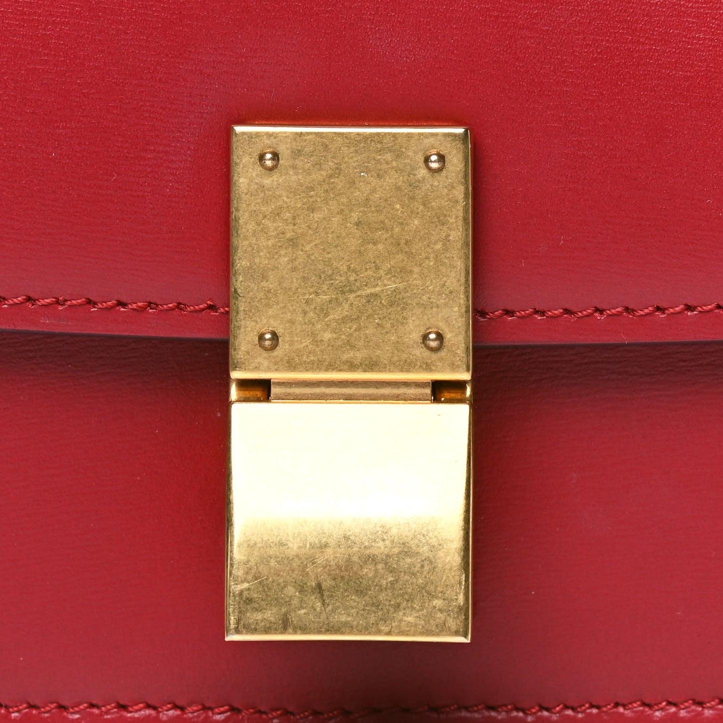 Box Calfskin Small Classic Box Flap Bag Red
