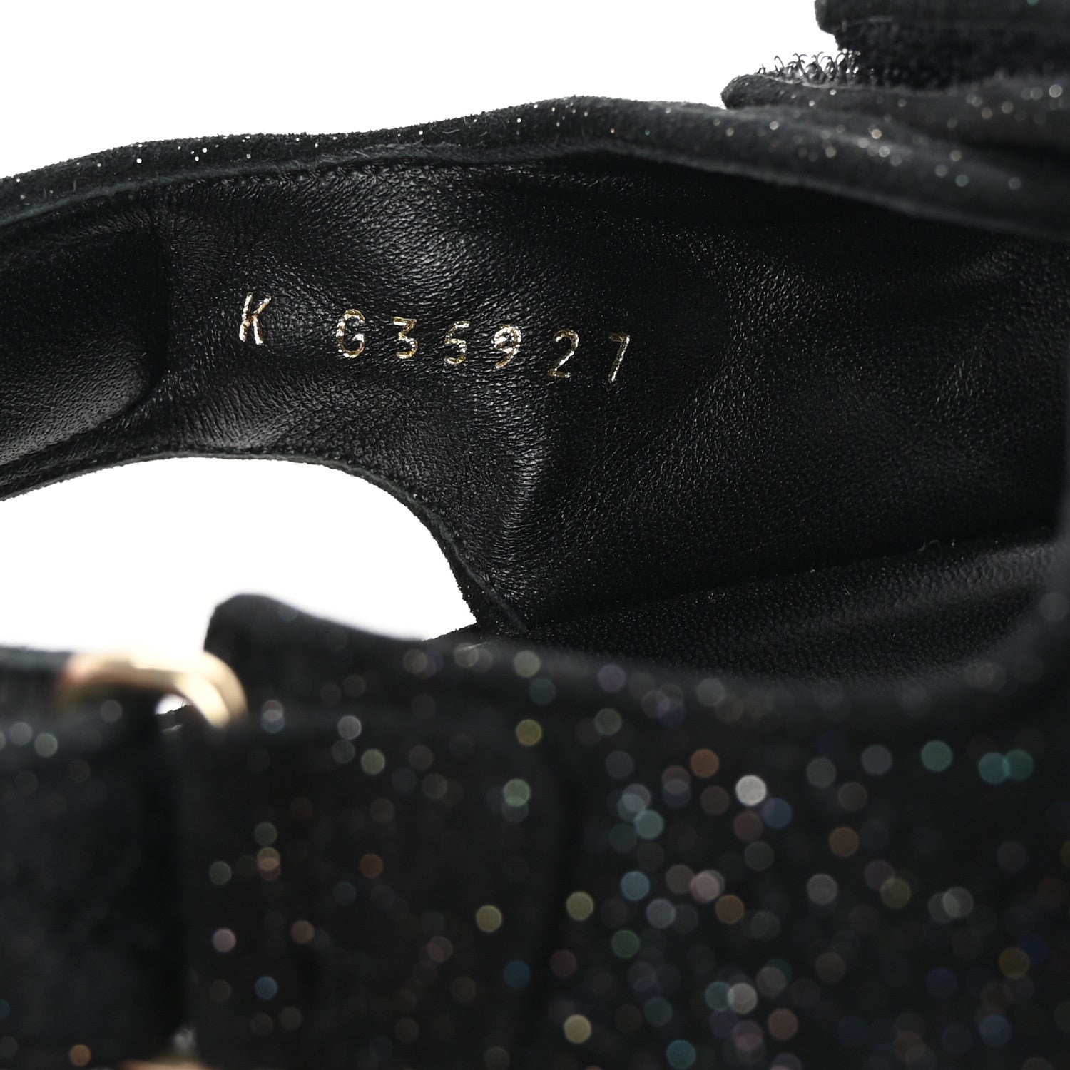 Chanel Suede Calfskin Glitter Crystal Velcro Dad Sandals 40 Black 9 of 9